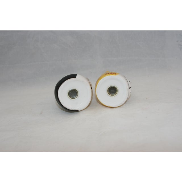 Vintage Candace Reiter Designs Catzilla Ceramic Hand Painted Salt & Pepper Shakers For Sale - Image 9 of 9