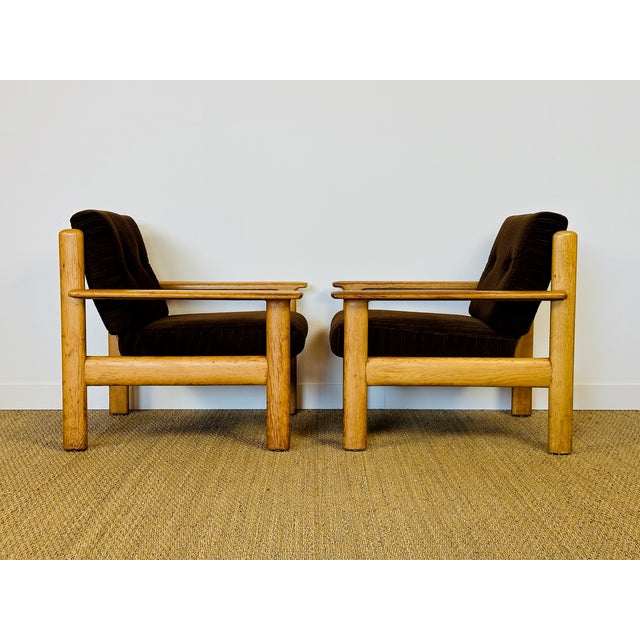 Vintage Scandinavian Oak and Corduroy Modular Living Room Set by Afra & Tobia Scarpa, 1960s, Set of 5 For Sale - Image 15 of 18