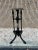 Metal Vintage Renaissance Ebonized Gold Insised Pedestal Stand For Sale - Image 7 of 12