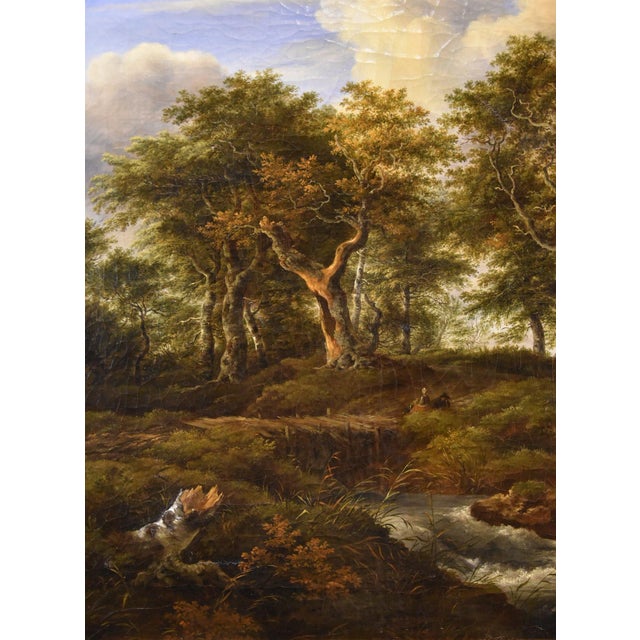 Barend Cornelis Koekkoek, Wooded Landscape, 1840, Oil on Canvas, Framed For Sale - Image 9 of 13