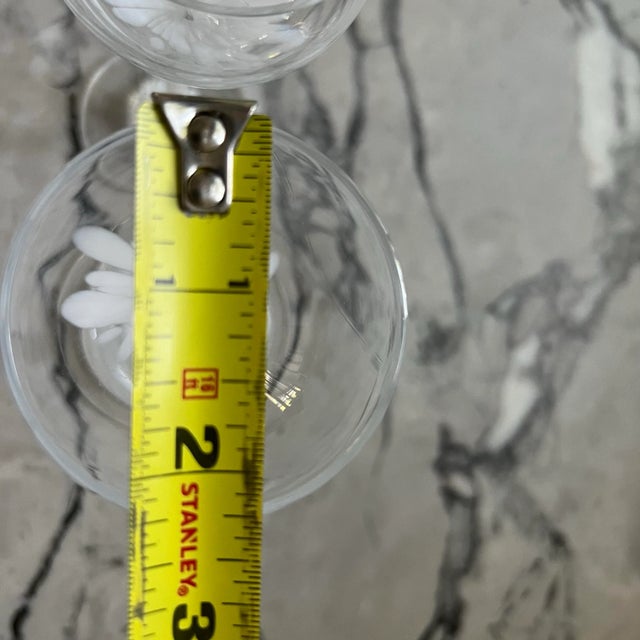 Modern 1980s Beautiful Rosenthal Snowflower Glasses White Confetti Crystal Lot of 2, 2.5 Inch Diameter For Sale - Image 3 of 4