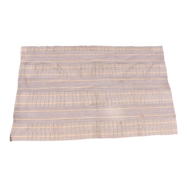 Vintage Yoruba Handwoven Aso Oke African Textile For Sale