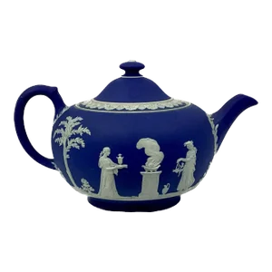 Vintage Wedgewood Jasperware Teapot With Lid