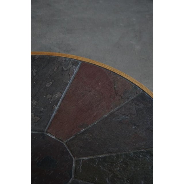 Brown Mid-Century Modern Danish Low Coffee Table with Wood Frame and Ceramic Tile Top, 1960s For Sale - Image 8 of 11