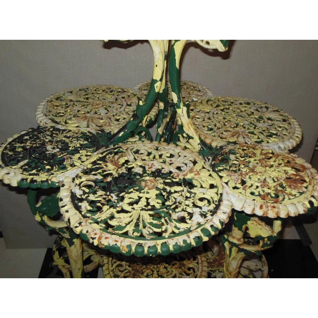 Late 19th Century Antique Plant Stand Cast Iron "Coalbrookdale" For Sale - Image 5 of 11