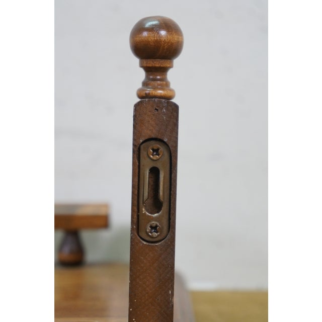 Late 20th Century Pair of Ethan Allen Early American Colonial Maple Hanging Plate Display Racks Shelves 24" For Sale - Image 6 of 13