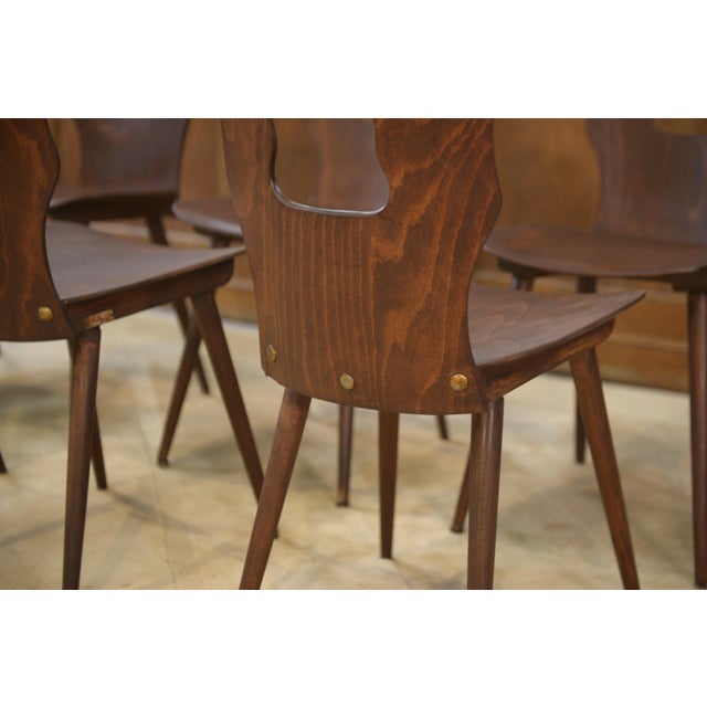 Baumann Gentiane Model Chairs by Henri Julien, 1960s, Set of 8 For Sale - Image 10 of 15