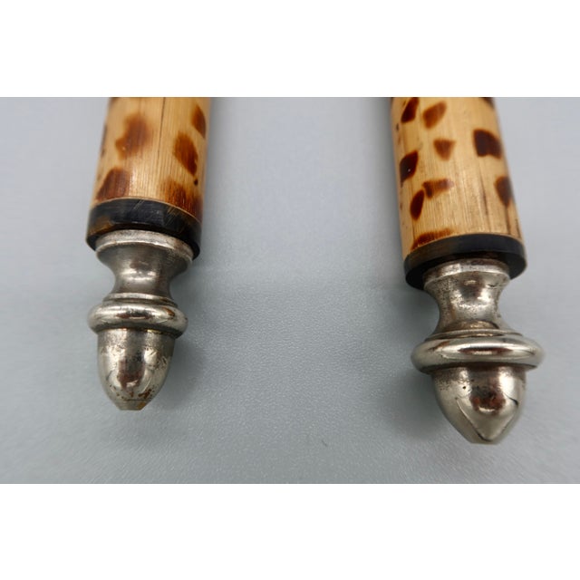 Late 19th Century Antique French Bamboo and Silver Plate Desk Set — Magnifying Glass and Letter Opener, Late 19th / Early 20th Century For Sale - Image 5 of 5