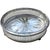 Vintage Sterling Silver Footed Reticulated Bottle Coaster Pressed Glass Insert With Starburst Pattern For Sale - Image 4 of 6