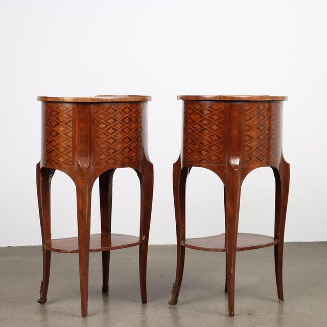 Brown Rococo Bedside Tables, Set of 2 For Sale - Image 8 of 12