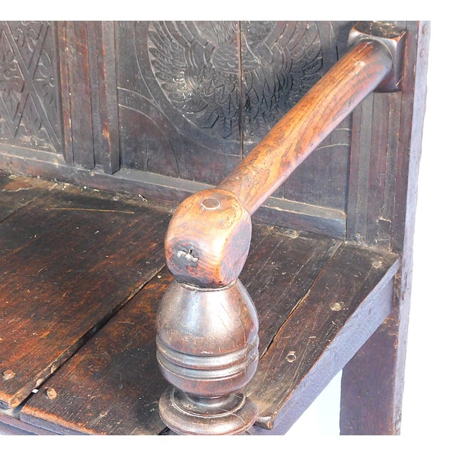 Jacobean Carved Oak Settle, English, C. 1680 For Sale - Image 4 of 7