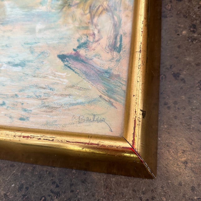 Mid 20th Century Mid 20th Century Pair of Original Seine River Paintings by Andre Barbier For Sale - Image 5 of 12