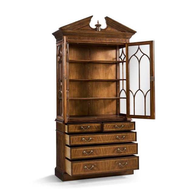 English Walnut Bookcase For Sale - Image 9 of 13