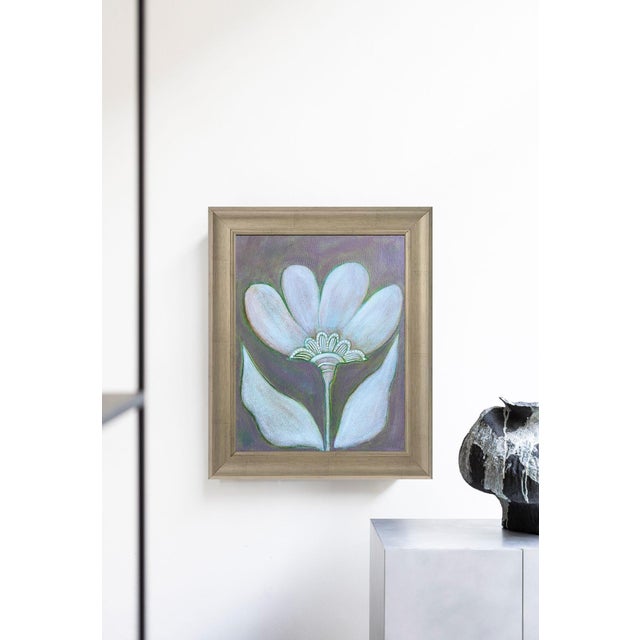 Medium: Acrylic on canvas board Frame Size: 14” x 16” Orientation: Vertical Style: Minimalist, modern, botanical, neutral...