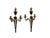 Pair of Antique French Louis XVI Neoclassical Gilt Bronze Ormolu 2 Candelabra Wall Sconces C1860 For Sale - Image 4 of 8