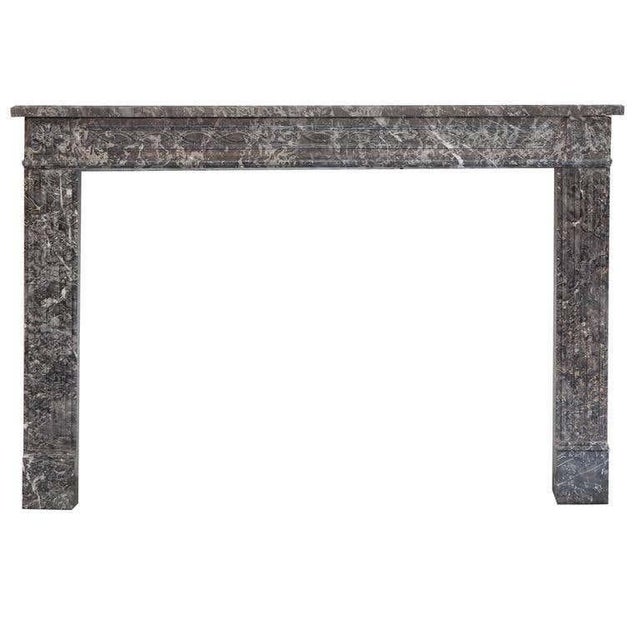 18th Century Louis XVI Fireplace Mantel in St Anne's Marble For Sale - Image 6 of 6