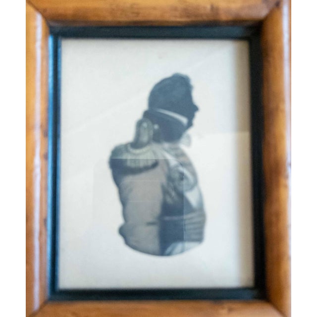 20th Century Pair of Silhouette Lithograph Print Portraits in Birdseye Maple Frames For Sale - Image 4 of 13