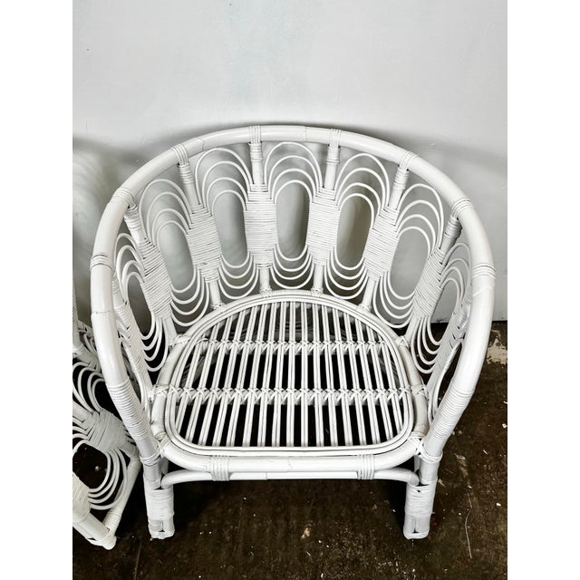 Vintage Rattan Lounge Chairs- A Pair For Sale - Image 12 of 13