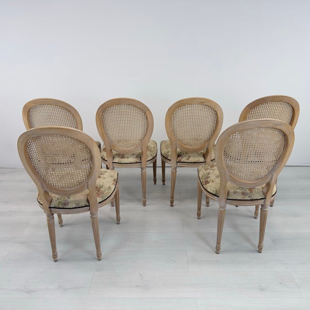Vintage French Louis XVI Dining Chairs – Set of 6 For Sale In New York - Image 6 of 11