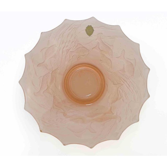 Vintage Art Glass Plate Decorated with Fish, 1970s For Sale - Image 6 of 7