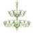 Contemporary modern elegant "rigadin" murano glass chandelier elegant land linear chandelier in light green made in murano...