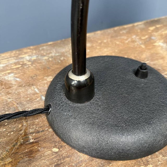 Bauhaus Black Table Light from Beha, 1930s For Sale - Image 13 of 18