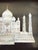 Vintage Inlaid Mother of Pearl Taj Mahal Plaque Wall Art, Deep Wood Frame 5.5x7” For Sale - Image 4 of 7