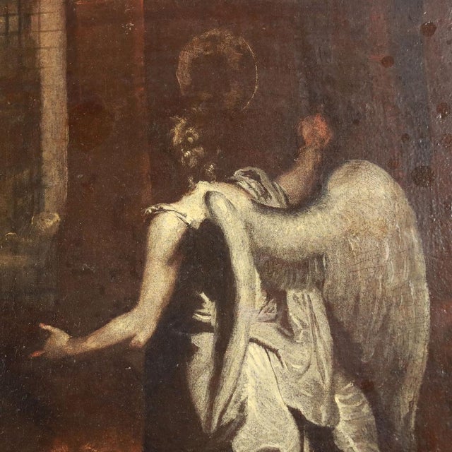 Italian Artist, Daniel in the Lions' Den, Oil on Canvas, Framed For Sale - Image 5 of 13