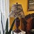 Vintage traditional table lamp featuring a turned wood urn-form base in a rich walnut finish paired with a coordinating...