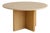 Round Roman Travertine and Oak Dining Table by Lebanto For Sale
