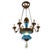 Turquoise and Gilt Chandelier from Lucca, 19th Century For Sale - Image 4 of 11