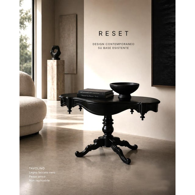 Black Lacquered Guitar Table, 1890s For Sale - Image 5 of 5