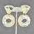 Kaso Cream-White and Mirror Acrylic Resin Clip Earrings For Sale - Image 9 of 10