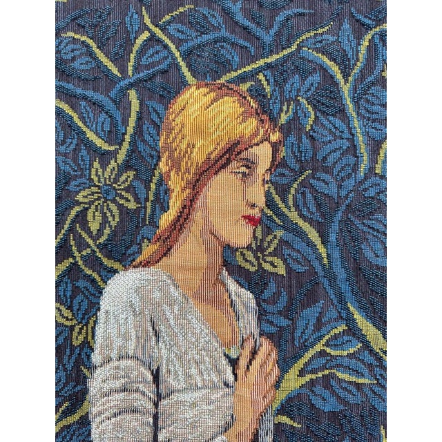 Blue Large Jaquar Tapestry with Marriage Design, 1980s For Sale - Image 8 of 18