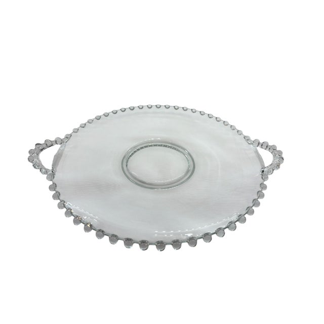 Mid 20th Century Mid 20th Century Imperial Glass Candlewick Handled Plate For Sale - Image 5 of 7