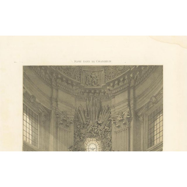 Benoist, Chair of St Peter, Vatican Baroque Masterpiece Interior, 1868, Print For Sale - Image 6 of 10