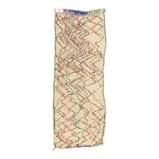 Vintage Azilal Moroccan Rug, 03'06 X 09'00 For Sale
