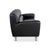 Animal Skin Black Leather Madison Two-Seater Sofa with Aluminum Legs from Poltrona Frau For Sale - Image 7 of 10