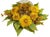 Yellow Natural Looking Beautiful Golden Sunflower Candle Holder Silk Flower Arrangement For Sale - Image 8 of 9