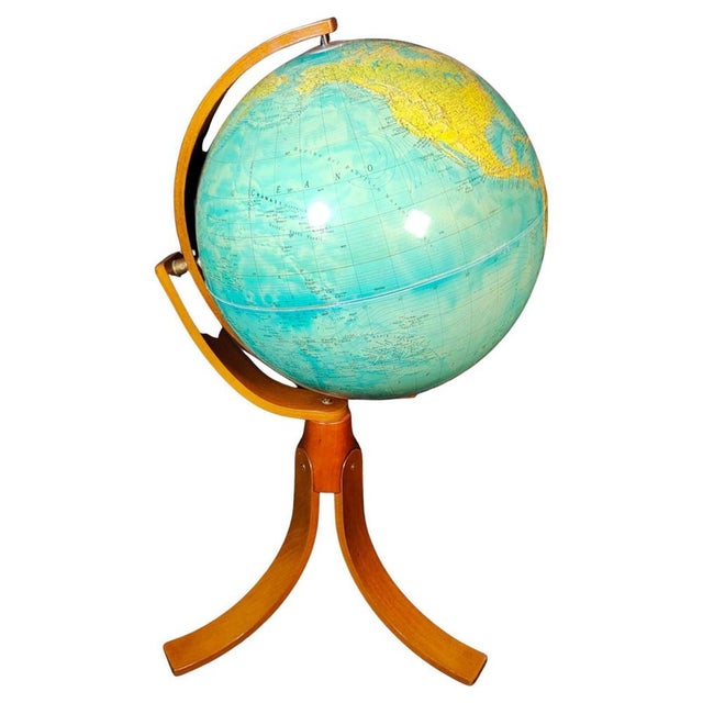 Vintage Globe in Wood & Plastic For Sale - Image 15 of 15
