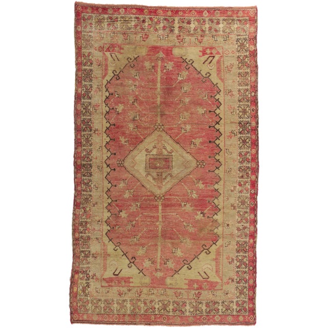 Distressed Vintage Turkish Oushak Rug - 05'04 X 09'03 For Sale - Image 9 of 9