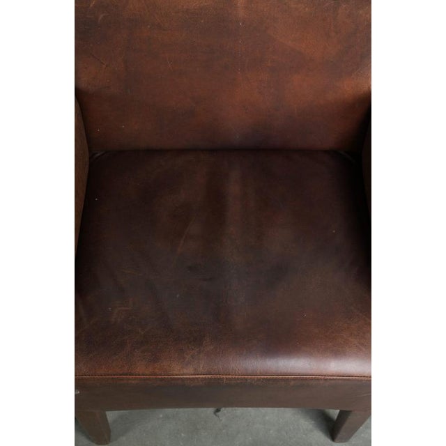 Brown Dining Armchairs in Cowhide Leather, Set of 4 For Sale - Image 8 of 18
