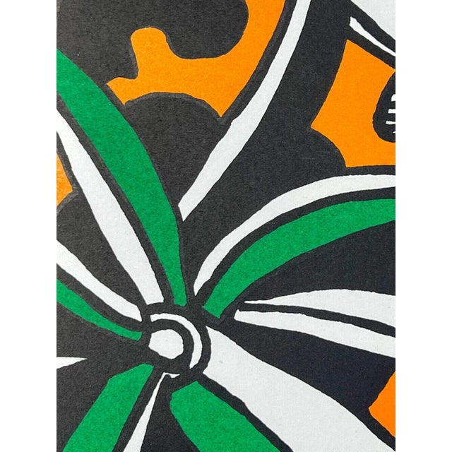 Abstract Fernand Leger Original Ltd. Edition Lithograph 1952 W/ Archival Frame For Sale - Image 3 of 3