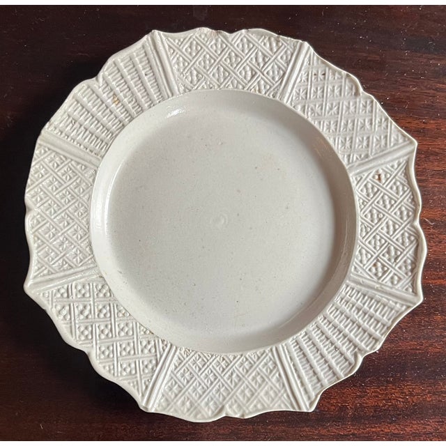 Small Antique 18th Century English George II Rococo Salt Glaze Round Plate For Sale - Image 11 of 11