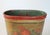 Antique Leather Wrapped Floral Wastebasket For Sale - Image 9 of 11