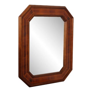 Mid-Century Mirror with Octagonal Frame in Walnut For Sale