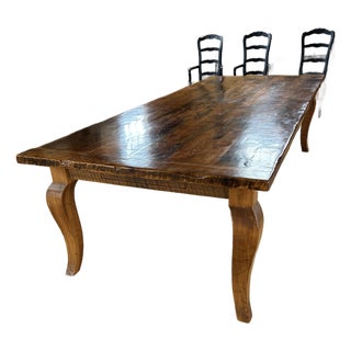 Monumental Repurposed Barn Wood Farm Table For Sale