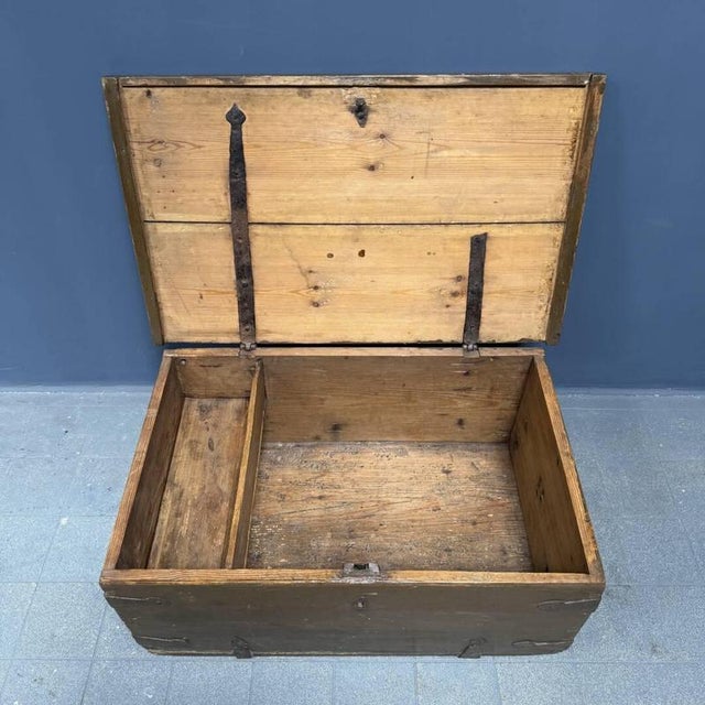 Antique Wooden Swedish Chest For Sale - Image 5 of 18
