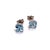2010s Natural Aquamarine Stud Earrings 14k White Gold 1.3 TCW Certified For Sale - Image 5 of 12