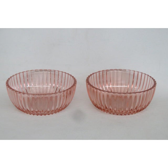 This beautiful Pair of 2 Bowls is made out of depression-era glass. These gorgeous small serving bowls feature a vertical...